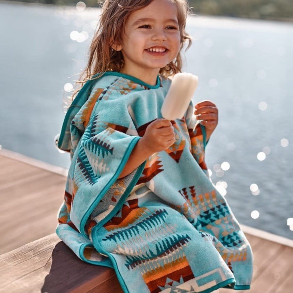 PENDLETON CHIEF JOSEPH NATIVE TRIBAL TERRY CHILD TODDLER HOODED BEACH BATH TOWEL